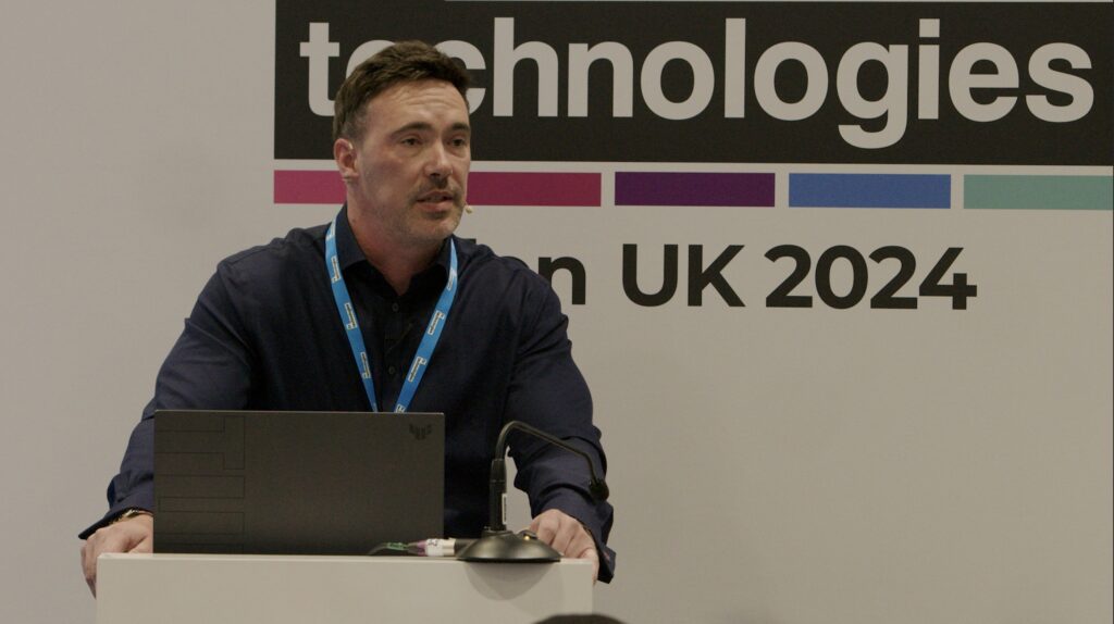 Outsourcing HR for SMEs gives them the advantage of access to high level expertise, like those of Adam Diane of ADDA HR - pictured here talking at HR Technologies, London 2024