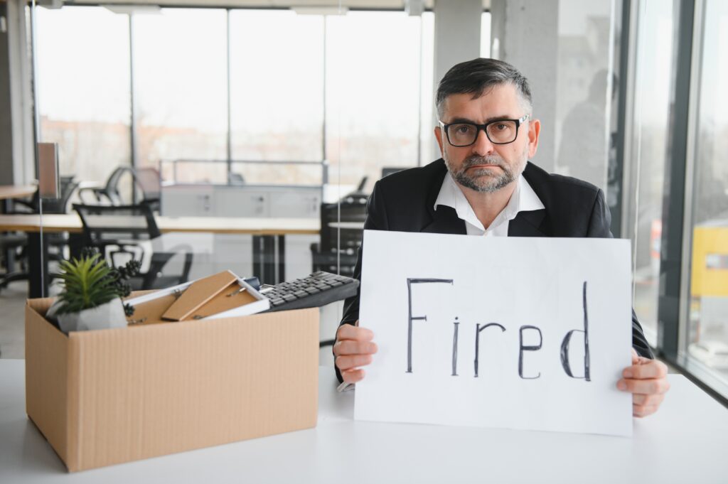 Fired man showing that Employee Turnover in Small Businesses can be crippling